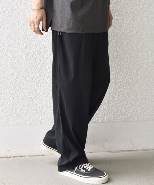 SHIPS any:〈接触冷感〉クール スーパーストレッチ 2タック リラックス
