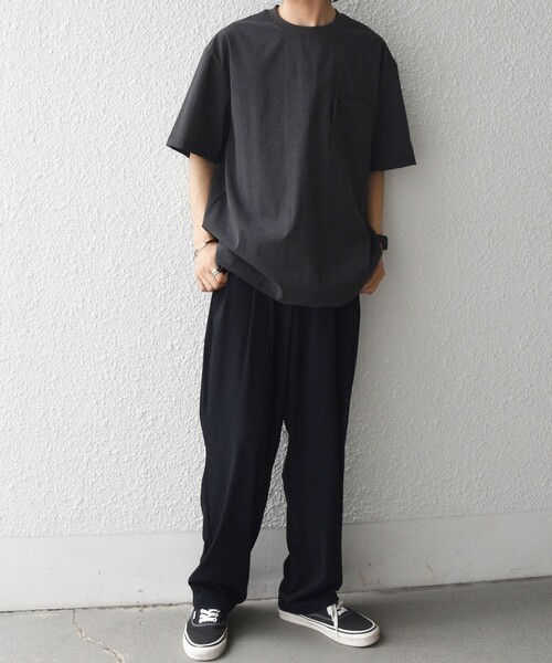 SHIPS any:〈接触冷感〉クール スーパーストレッチ 2タック リラックス