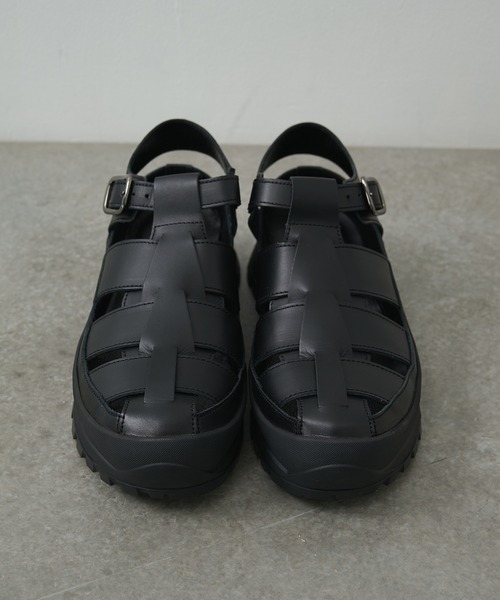 PADRONE(パドローネ)の「【PADRONE/パドローネ】GURRKHA SHOES with 884C Vibram / PU8840-2010-26B(サンダル・メンズ・ブラック・41/40/43/42)」の2枚目の写真