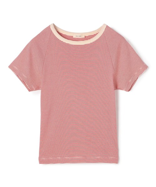 DES PRES(デ・プレ)の「スモールライトリブ ラグランスリーブプルオーバー(Tシャツ/カットソー・レディース・ホワイト/チャコールグレー/ブラック/レッド系その他・FREE)」の1枚目の写真