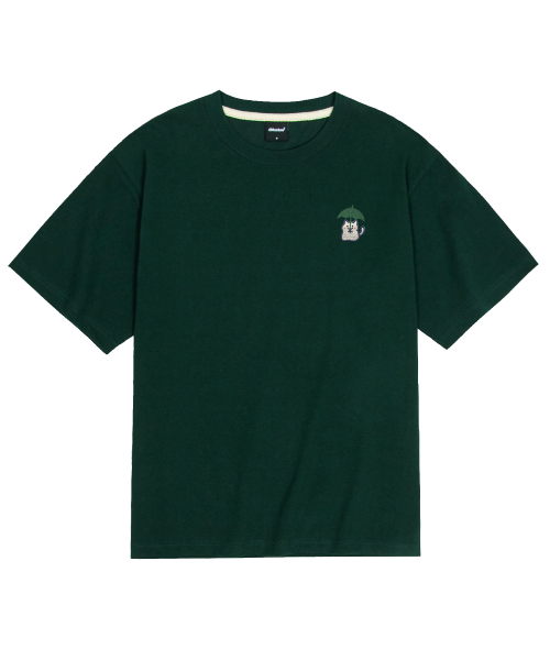 OKSTAR(オクスター)の「クールコットンオーバーサイズレインニャン刺繍半袖Tシャツ(Tシャツ/カットソー・レディース・ホワイト/ブラック/ダークグリーン/クリーム・SMALL/MEDIUM/LARGE/X-LARGE/XX-LARGE)」の7枚目の写真
