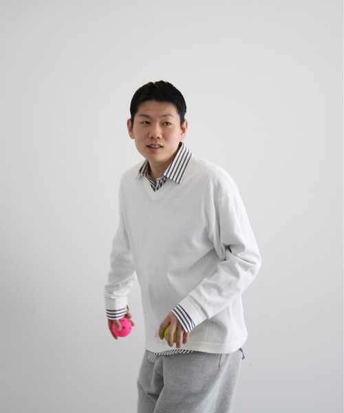 crepuscule(クレプスキュール)の「【EXCLUSIVE】crepuscule Washi v/n pullover(ニット/セーター・メンズ・ホワイト/レッド・1/2)」の22枚目の写真