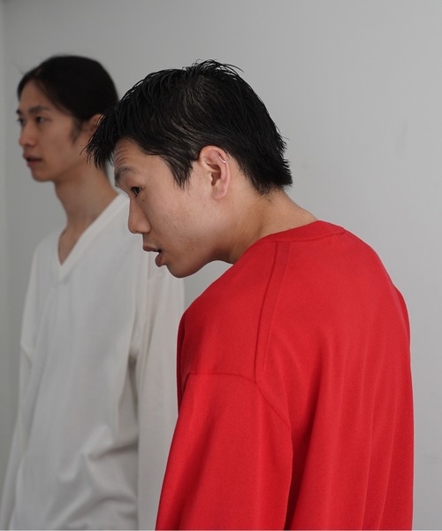 crepuscule(クレプスキュール)の「【EXCLUSIVE】crepuscule Washi v/n pullover(ニット/セーター・メンズ・ホワイト/レッド・1/2)」の7枚目の写真