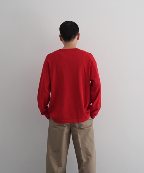 crepuscule(クレプスキュール)の「【EXCLUSIVE】crepuscule Washi v/n pullover(ニット/セーター・メンズ・ホワイト/レッド・1/2)」の9枚目の写真
