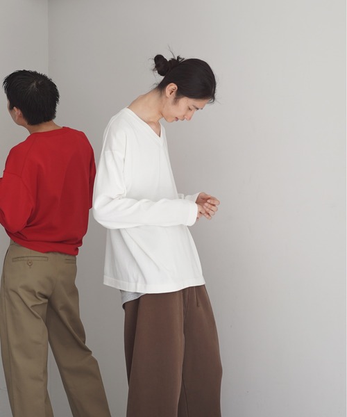 crepuscule(クレプスキュール)の「【EXCLUSIVE】crepuscule Washi v/n pullover(ニット/セーター・メンズ・ホワイト/レッド・1/2)」の17枚目の写真