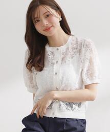 couture brooch（クチュールブローチ）の「【洗える】フラワーレース カーディガン（カーディガン/ボレロ）」