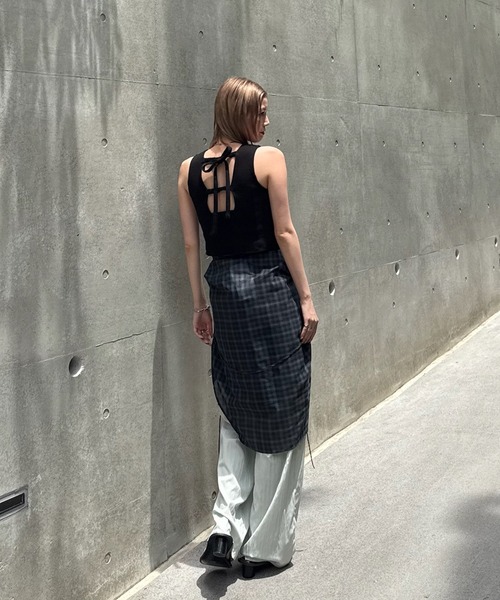 Ameri（アメリ）の「MEDI MULTI TUCK NARROW BELT PANTS（その他パンツ・レディース・グレイッシュベージュ/ミント/ラベンダー・MEDIUM/X-SMALL/SMALL）」の12枚目の写真