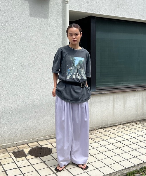 Ameri（アメリ）の「MEDI MULTI TUCK NARROW BELT PANTS（その他パンツ・レディース・グレイッシュベージュ/ミント/ラベンダー・MEDIUM/X-SMALL/SMALL）」の18枚目の写真