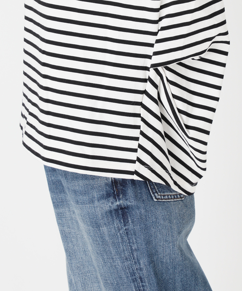 Spick & Span（スピックアンドスパン）の「《WEB限定カラー有り / 追加》ボートネックバックタックプルオーバー（Tシャツ/カットソー・レディース・キャメル/マルチ/ベージュ/ブラウン・FREE）」の11枚目の写真