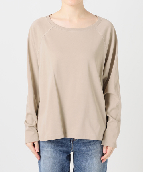 Spick & Span（スピックアンドスパン）の「《WEB限定カラー有り / 追加》ボートネックバックタックプルオーバー（Tシャツ/カットソー・レディース・キャメル/マルチ/ベージュ/ブラウン・FREE）」の16枚目の写真