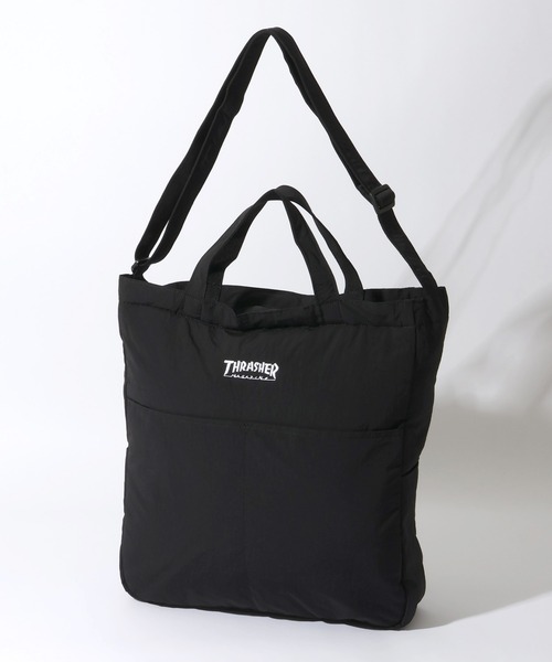 THRASHER(スラッシャー)の「【THRASHER/スラッシャー】2way ショルダーバッグ トートバッグL(トートバッグ・メンズ・ブラック系2/ブラック系1・FREE)」の7枚目の写真