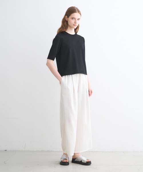 three dots(スリードッツ)の「チリィ ニットトップス(ニット/セーター・レディース・ブラック/ホワイト/ベージュ・SMALL/MEDIUM)」の13枚目の写真