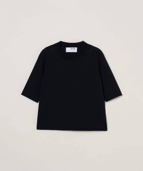 three dots(スリードッツ)の「チリィ ニットトップス(ニット/セーター・レディース・ブラック/ホワイト/ベージュ・SMALL/MEDIUM)」の4枚目の写真
