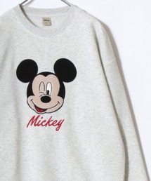 MICKEY MOUSE（ミッキーマウス）の「2026AW Disney/ディズニー 別注 ミッキー/ミニー/ トイ・ストーリー/スリンキードック/チップとデール/101匹わんちゃん/ベイマックス オーバーサイズ ワンポイント サガラ刺繍 スウェットトレーナー レディース メンズ（スウェット）」