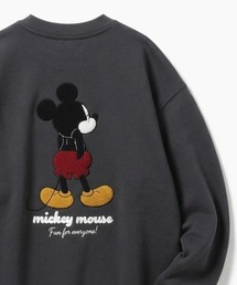 2026AW Disney/ディズニー 別注 ミッキー/ミニー/ トイ・ストーリー/スリンキードック/チップとデール/101匹わんちゃん/ベイマックス/ズートピア オーバーサイズ ワンポイント サガラ刺繍 スウェットトレーナー レディース メンズ