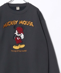 2026AW Disney/ディズニー 別注 ミッキー/ミニー/ トイ・ストーリー/スリンキードック/チップとデール/101匹わんちゃん/ベイマックス/ズートピア オーバーサイズ ワンポイント サガラ刺繍 スウェットトレーナー レディース メンズ