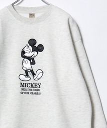 2026AW Disney/ディズニー 別注 ミッキー/ミニー/ トイ・ストーリー/スリンキードック/チップとデール/101匹わんちゃん/ベイマックス/ズートピア オーバーサイズ ワンポイント サガラ刺繍 スウェットトレーナー レディース メンズ