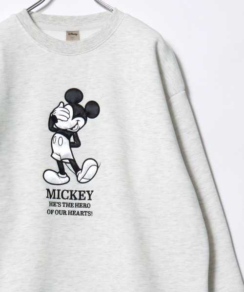 Disney(ディズニー)の「2026AW Disney/ディズニー 別注 ミッキー/ミニー/ トイ・ストーリー/スリンキードック/チップとデール/101匹わんちゃん/ベイマックス オーバーサイズ ワンポイント サガラ刺繍 スウェットトレーナー レディース メンズ(スウェット・レディース・アッシュグレー/ベージュ/ブラウン/オフホワイト/ホワイト系その他/ブラック系その他/グレー系その他/スミクロ/ブラック系その他2/グレー系その他2/ブラック系その他6/ブラウン系その他/ブラック系その他5/グレー系その他3/サックスブルー/ベージュ系その他5/ホワイト系その他2/ブラック系その他3/ブラック系その他4/ベージュ系その他3・LL/M/L)」の14枚目の写真