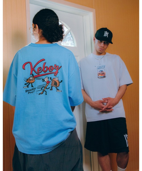 KEBOZ(ケボズ)の「G2G S/S TEE(Tシャツ/カットソー・メンズ・グレー/スカイブルー/ホワイト・S/M/L/XL)」の8枚目の写真