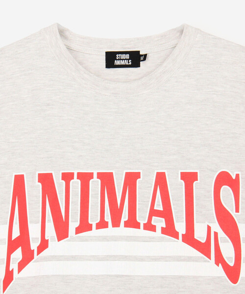 Bshop(ビショップ)の「STUDIO WEAREALLANIMALS | Curved Arch Logo 半袖Tシャツ MEN(Tシャツ/カットソー・メンズ・グレー系その他・L/XL)」の4枚目の写真