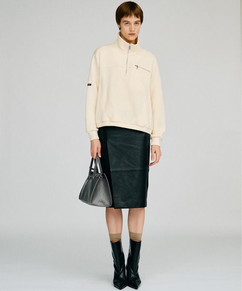 PRANK PROJECT(プランクプロジェクト)の「【2026Autumn Pre-Order】シープスキンレザースリットスカート / Sheepskin Leather Slit Skirt(スカート・レディース・ブラウン/ブラック・38/36)」の5枚目の写真