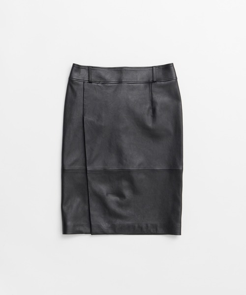 PRANK PROJECT(プランクプロジェクト)の「【2026Autumn Pre-Order】シープスキンレザースリットスカート / Sheepskin Leather Slit Skirt(スカート・レディース・ブラウン/ブラック・38/36)」の17枚目の写真