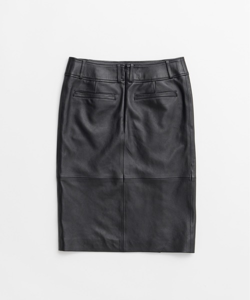 PRANK PROJECT(プランクプロジェクト)の「【2026Autumn Pre-Order】シープスキンレザースリットスカート / Sheepskin Leather Slit Skirt(スカート・レディース・ブラウン/ブラック・38/36)」の18枚目の写真