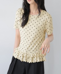 ドットフリルTシャツ