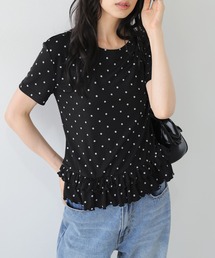 ドットフリルTシャツ