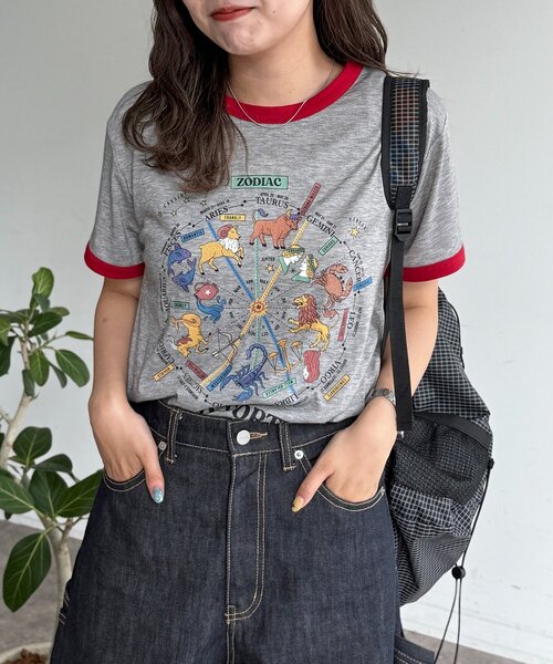 CPCM(シーピーシーエム)の「スラブリンガー半袖T(Tシャツ/カットソー・レディース・ホワイト/ネイビー/オレンジ/グレー・FREE)」の14枚目の写真