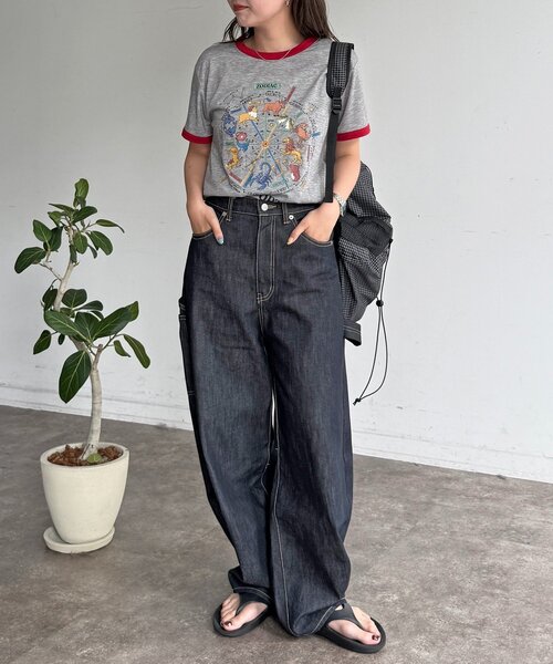 CPCM(シーピーシーエム)の「スラブリンガー半袖T(Tシャツ/カットソー・レディース・ホワイト/ネイビー/オレンジ/グレー・FREE)」の15枚目の写真