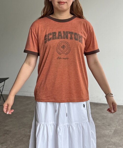 CPCM(シーピーシーエム)の「スラブリンガー半袖T(Tシャツ/カットソー・レディース・ホワイト/ネイビー/オレンジ/グレー・FREE)」の16枚目の写真
