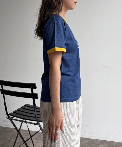 CPCM(シーピーシーエム)の「スラブリンガー半袖T(Tシャツ/カットソー・レディース・ホワイト/ネイビー/オレンジ/グレー・FREE)」の20枚目の写真
