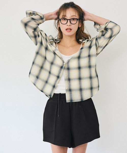 coca(coca)(コカ)の「【西山茉希様着用】ソフトスウェットショートパンツ(スウェットパンツ・レディース・ブラック/ダークブラウン/グレー/チャコール・S/M/L)」の9枚目の写真