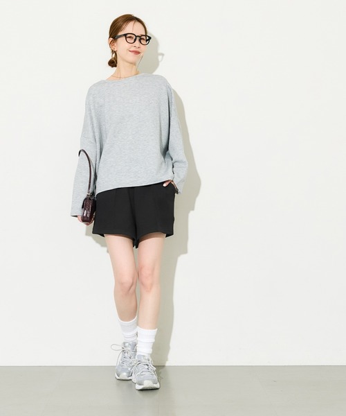 coca(coca)(コカ)の「【西山茉希様着用】ソフトスウェットショートパンツ(スウェットパンツ・レディース・ブラック/ダークブラウン/グレー/チャコール・S/M/L)」の12枚目の写真