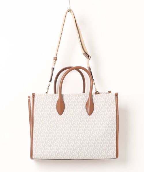 MICHAEL KORS（マイケルコース）の「MIRELLA トートバッグ ミディアム - Mkシグネチャー（トートバッグ・レディース・ホワイト系・FREE）」の2枚目の写真