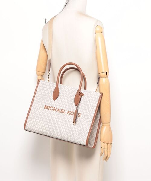 MICHAEL KORS（マイケルコース）の「MIRELLA トートバッグ ミディアム - Mkシグネチャー（トートバッグ・レディース・ホワイト系・FREE）」の5枚目の写真