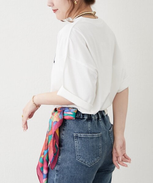 Remind me and forever(リマインドミーアンドフォーエバー)の「アソートロゴBIGTシャツ(Tシャツ/カットソー・レディース・オフホワイト/チャコールグレー/ブラウン/グレイッシュベージュ・FREE)」の12枚目の写真
