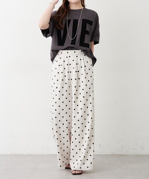 Remind me and forever(リマインドミーアンドフォーエバー)の「アソートロゴBIGTシャツ(Tシャツ/カットソー・レディース・オフホワイト/チャコールグレー/ブラウン/グレイッシュベージュ・FREE)」の16枚目の写真