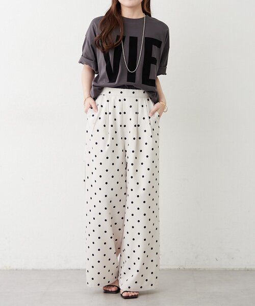 Remind me and forever(リマインドミーアンドフォーエバー)の「アソートロゴBIGTシャツ(Tシャツ/カットソー・レディース・オフホワイト/チャコールグレー/ブラウン/グレイッシュベージュ・FREE)」の22枚目の写真