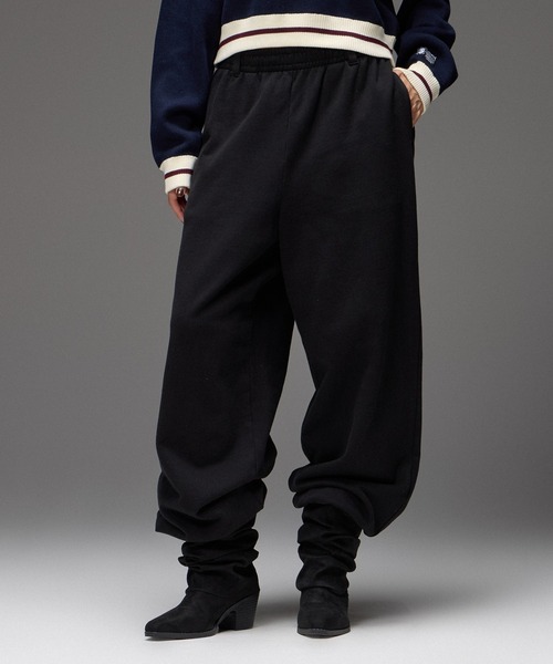 X-girl（エックスガール）の「EMBROIDERED POCKET VOLUME SWEATPANTS（スウェットパンツ・レディース・アッシュ/ブラック・S/M）」の11枚目の写真