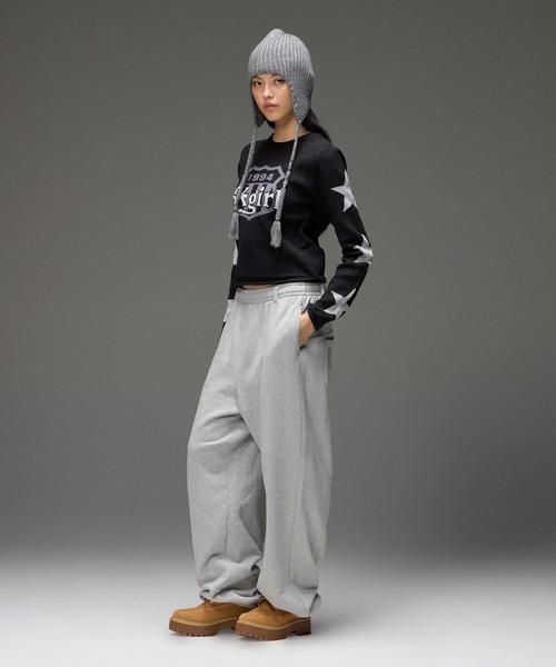 X-girl（エックスガール）の「EMBROIDERED POCKET VOLUME SWEATPANTS（スウェットパンツ・レディース・アッシュ/ブラック・S/M）」の10枚目の写真