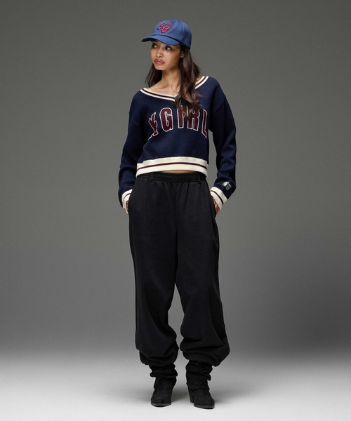 X-girl（エックスガール）の「EMBROIDERED POCKET VOLUME SWEATPANTS（スウェットパンツ・レディース・アッシュ/ブラック・S/M）」の14枚目の写真