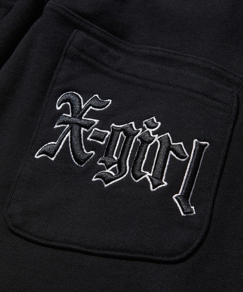 X-girl（エックスガール）の「EMBROIDERED POCKET VOLUME SWEATPANTS（スウェットパンツ・レディース・アッシュ/ブラック・S/M）」の20枚目の写真