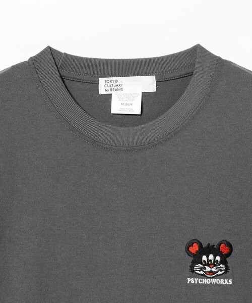 TOKYO CULTUART by BEAMS(トウキョウカルチャートバイビームス)の「Kousuke Shimizu / 3EYE MOUSE T-Shirt(Tシャツ/カットソー・レディース・チャコールグレー/ホワイト・X-LARGE/MEDIUM/LARGE/SMALL)」の4枚目の写真