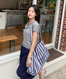 [INT] Maxi easy shoulder bag_Stripe