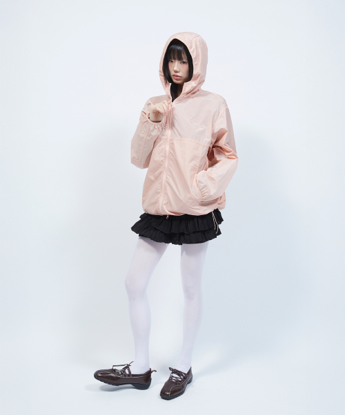 LMR(エルエムアール)の「フローラルロゴクランキーフードウインドブレーカー ピンク(パーカー・レディース・PINK・MEDIUM/SMALL)」の14枚目の写真