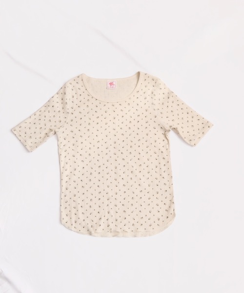 JEMORGAN（ジェーイーモーガン）の「針抜きフライスフラワー柄　ハーフスリーブクルーＴ（パック入）（Tシャツ/カットソー・レディース・ネイビー/ブルー/レッド/ブラック・FREE）」の21枚目の写真