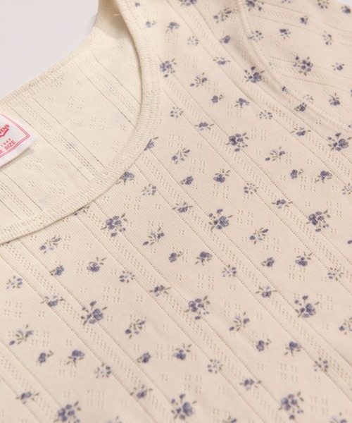 JEMORGAN（ジェーイーモーガン）の「針抜きフライスフラワー柄　ハーフスリーブクルーＴ（パック入）（Tシャツ/カットソー・レディース・ネイビー/ブルー/レッド/ブラック・FREE）」の16枚目の写真