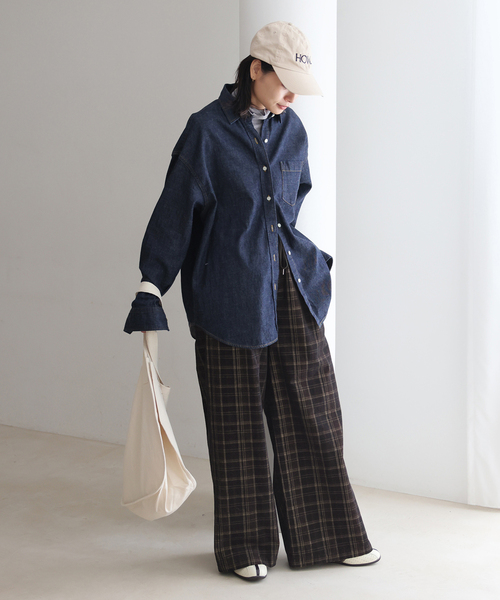 JOURNAL STANDARD（ジャーナルスタンダード）の「チェックコールパンツ（その他パンツ・レディース・チョコ/ブラック系その他・FREE）」の4枚目の写真